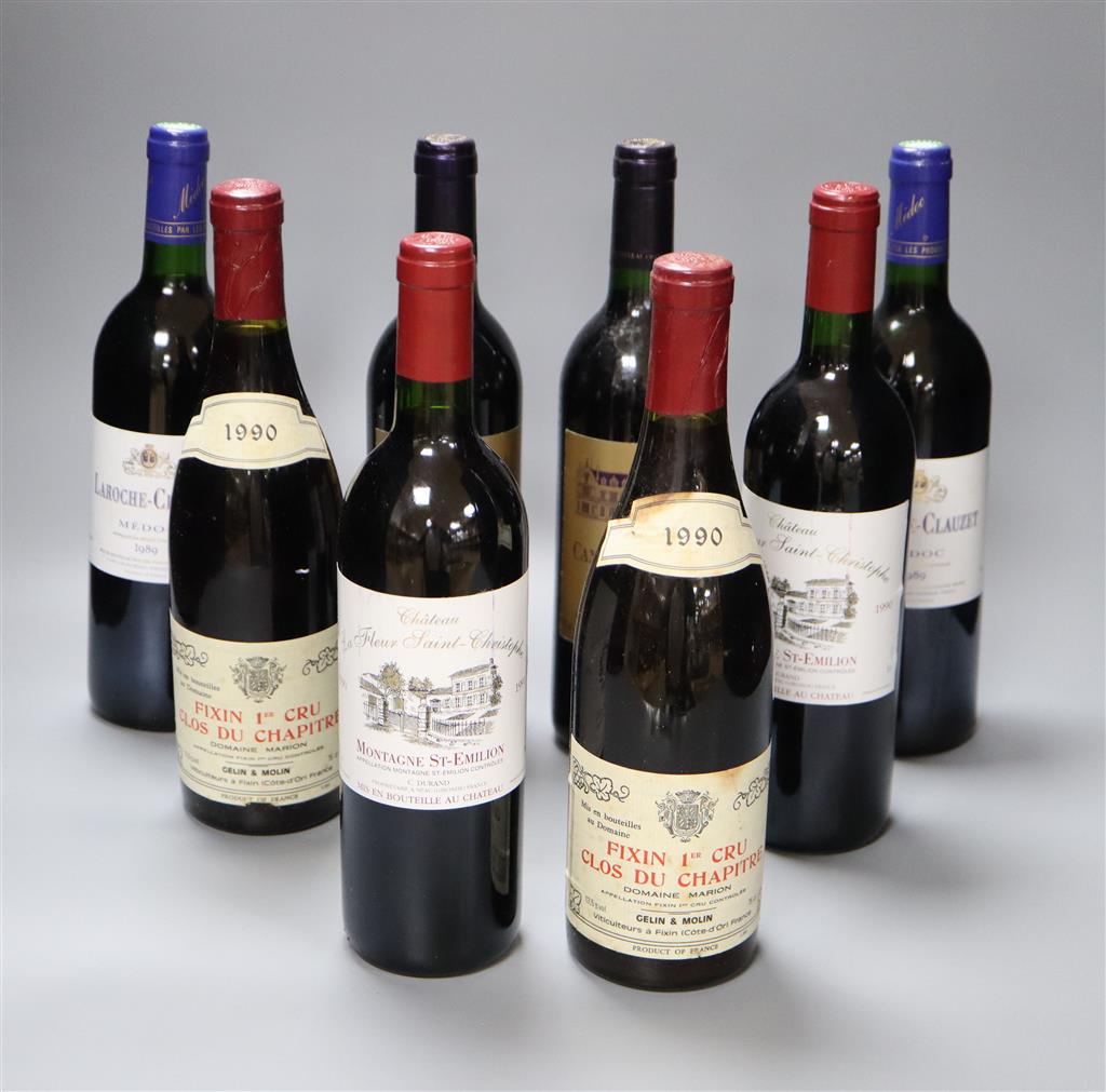 8 red wines.